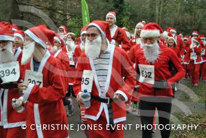 Yeovil Santa Dash – December 13, 2015: Just under 200 runners took part in the annual Santa Dash at Yeovil Country Park to raise money for St Margaret’s Somerset Hospice. Photo 15