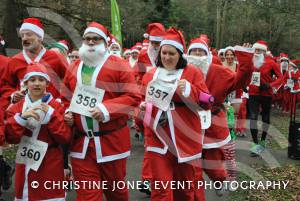 Yeovil Santa Dash – December 13, 2015: Just under 200 runners took part in the annual Santa Dash at Yeovil Country Park to raise money for St Margaret’s Somerset Hospice. Photo 16