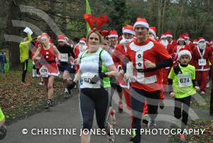 Yeovil Santa Dash – December 13, 2015: Just under 200 runners took part in the annual Santa Dash at Yeovil Country Park to raise money for St Margaret’s Somerset Hospice. Photo 17