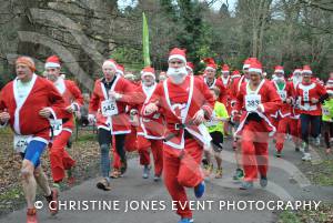 Yeovil Santa Dash – December 13, 2015: Just under 200 runners took part in the annual Santa Dash at Yeovil Country Park to raise money for St Margaret’s Somerset Hospice. Photo 20