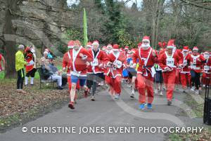 Yeovil Santa Dash – December 13, 2015: Just under 200 runners took part in the annual Santa Dash at Yeovil Country Park to raise money for St Margaret’s Somerset Hospice. Photo 21