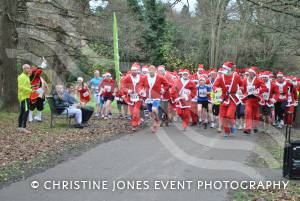 Yeovil Santa Dash – December 13, 2015: Just under 200 runners took part in the annual Santa Dash at Yeovil Country Park to raise money for St Margaret’s Somerset Hospice. Photo 22
