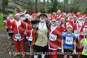 Yeovil Santa Dash – December 13, 2015: Just under 200 runners took part in the annual Santa Dash at Yeovil Country Park to raise money for St Margaret’s Somerset Hospice. Photo 23