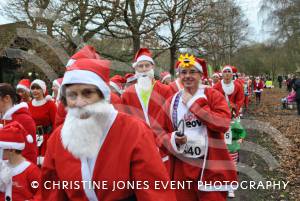 Yeovil Santa Dash – December 13, 2015: Just under 200 runners took part in the annual Santa Dash at Yeovil Country Park to raise money for St Margaret’s Somerset Hospice. Photo 25