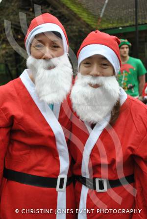Yeovil Santa Dash – December 13, 2015: Just under 200 runners took part in the annual Santa Dash at Yeovil Country Park to raise money for St Margaret’s Somerset Hospice. Photo 3