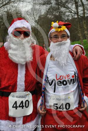 Yeovil Santa Dash – December 13, 2015: Just under 200 runners took part in the annual Santa Dash at Yeovil Country Park to raise money for St Margaret’s Somerset Hospice. Photo 4