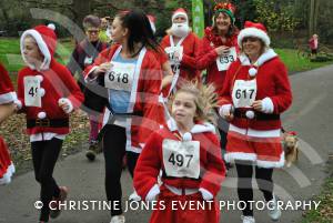 Yeovil Santa Dash – December 13, 2015: Just under 200 runners took part in the annual Santa Dash at Yeovil Country Park to raise money for St Margaret’s Somerset Hospice. Photo 8