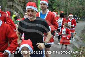 Yeovil Santa Dash – December 13, 2015: Just under 200 runners took part in the annual Santa Dash at Yeovil Country Park to raise money for St Margaret’s Somerset Hospice. Photo 9