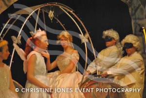 Chard Amateur Theatre Society and Cinderella - Jan 2013:Cinderella (Anna King) on her carriage for the Ball. Photo 15