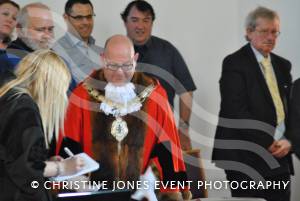 Yeovil Town Council annual meeting – May 3, 2016: Cllr Darren Shutler was elected as the new Mayor of Yeovil during a ceremony at the Baptist Church in South Street, Yeovil, and succeeded Cllr Mike Lock. Photo 12