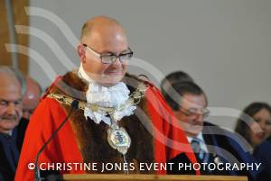 Yeovil Town Council annual meeting – May 3, 2016: Cllr Darren Shutler was elected as the new Mayor of Yeovil during a ceremony at the Baptist Church in South Street, Yeovil, and succeeded Cllr Mike Lock. Photo 18