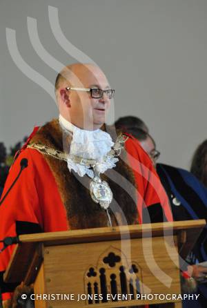 Yeovil Town Council annual meeting – May 3, 2016: Cllr Darren Shutler was elected as the new Mayor of Yeovil during a ceremony at the Baptist Church in South Street, Yeovil, and succeeded Cllr Mike Lock. Photo 20