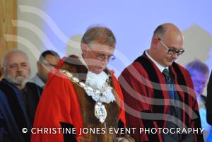 Yeovil Town Council annual meeting – May 3, 2016: Cllr Darren Shutler was elected as the new Mayor of Yeovil during a ceremony at the Baptist Church in South Street, Yeovil, and succeeded Cllr Mike Lock. Photo 2